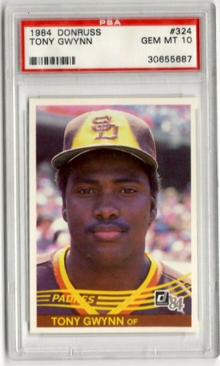 Psa 10 Tony Gwynn 1984 Donruss 324,  San Diego Padres,  Hall Of Fame