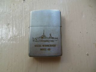 Vintage 1971 Us Coast Guard Uscgc Winnebago Whec 40 Zippo Lighter