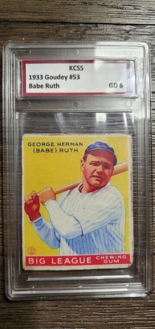 1933 Goudey Babe Ruth 53 York Yankees Baseball Card