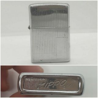 1979 Zippo Chrome Pinstriped Not Engraved Lighter