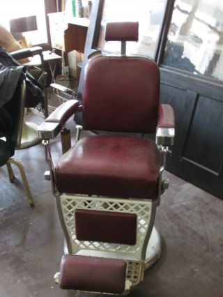 Antique Barber Chair Emil J Paidar all 2