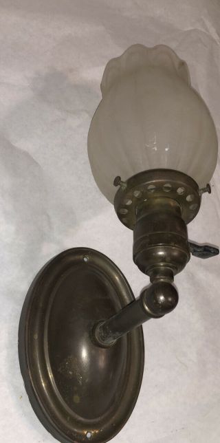 Vintage Deco Style Tulip Shade Wall Sconce Lamp Light