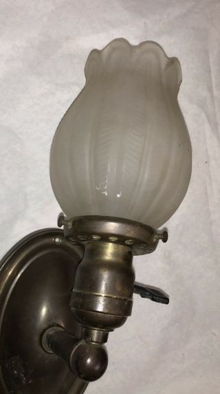 Vintage Deco Style Tulip Shade Wall Sconce Lamp Light 2
