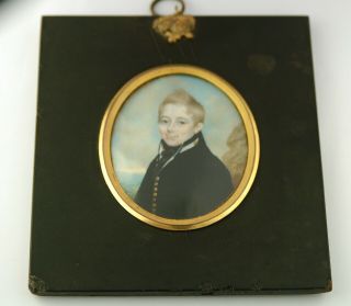Fine Portrait Miniature Of Young Naval Officer - Signed By W S Lethbridge C1810