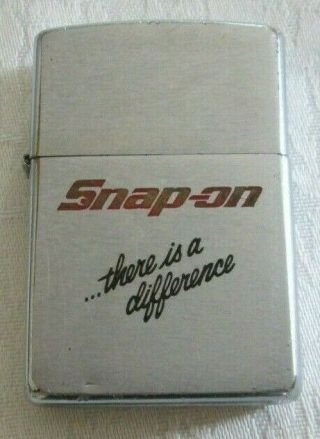 Vintage 1996 Zippo Lighter Brushed Chrome Snap - On.  There Is A Difference