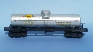 Lionel 2555 Sunoco All Metal Tank Car,  Vintage 1946,  With Intact Box