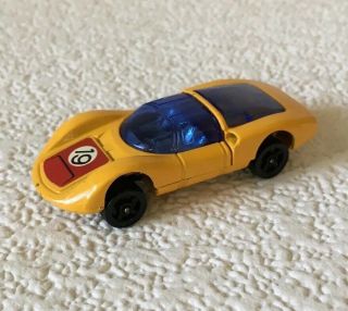 Vintage Corgi Rockets Porsche Carrera 6 Yellow Diecast Toy Car