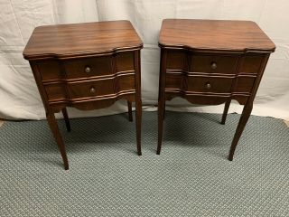 Antique Vintage Mahogany Night Stands Side End Tables