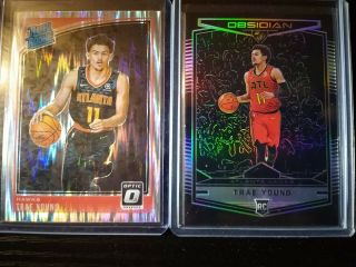 Trae Young 2018/19 Optic Rated Rookie Shock & Obsidian Rookie Card Preview