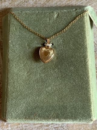 Vintage Antique 12kt Heart Baby Child’s Necklace