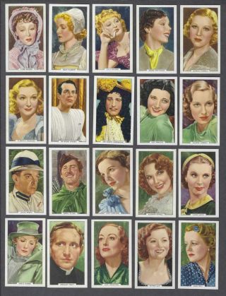 1939 Gallaher My Favourite Part Tobacco Cards Complete Set Of 48