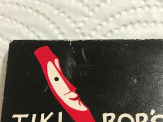 Vintage Matchbook Tiki Bob ' s Polynesian Chow and Grog San Francisco CA 2