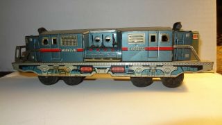 Vintage Tin Litho Friction - Mountain Express Train Engine