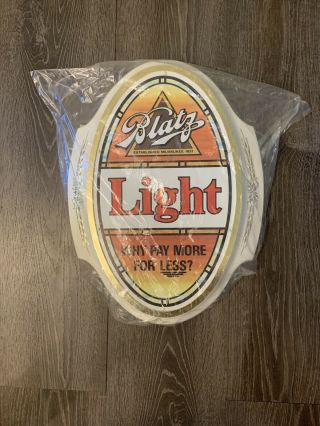 Old Stock Vintage Blatz Light Beer Sign,  In Package