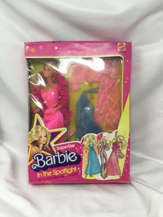 Rare Vintage 1977 Superstar Barbie Gift Set " In The Spot Light " 2207 - Nrfb