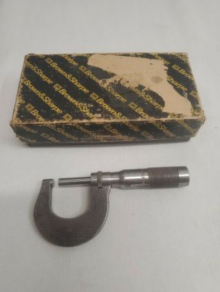 Brown & Sharpe No.  13 0 - 1 " Micrometer Vintage Machinist Tool