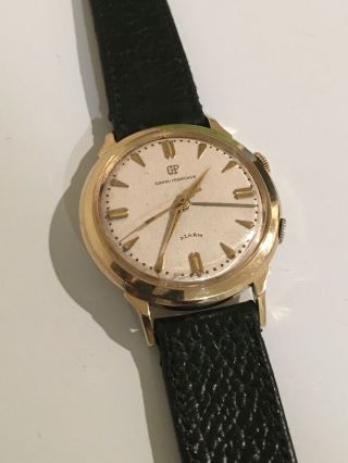 Vintage Girard Perregaux Alarm Swiss 14k Solid Gold Watch For Repair 2