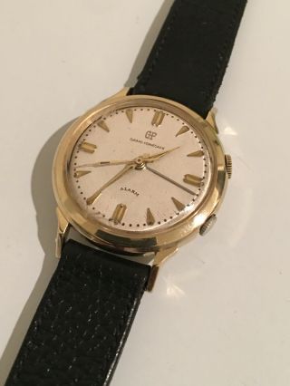 Vintage Girard Perregaux Alarm Swiss 14k Solid Gold Watch For Repair 3