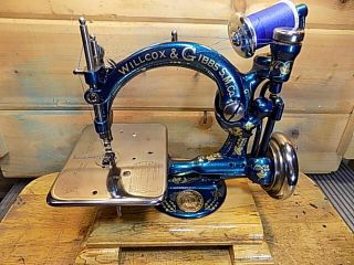 Antique Hand Crank Willcox Gibbs Sewing Machine.  Restored 1891