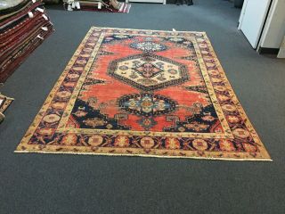 On Vintage Hand Knotted Tribal Area Rug 6’8”x9’9” 3424