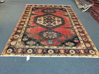 On Vintage Hand Knotted Tribal Area Rug 6’8”x9’9” 3424 2