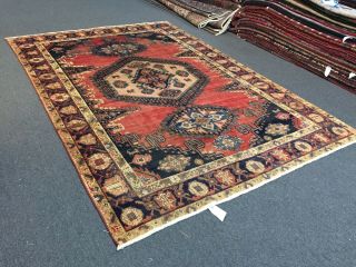 On Vintage Hand Knotted Tribal Area Rug 6’8”x9’9” 3424 3