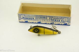 Vintage Bender Flynn Smarty Model 48YP Minnow Antique Fishing Lure CF5 2