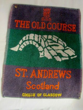 Vintage Golf Towel The Old Course St.  Andrews Made By Ghillie Of Scotland