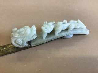 Antique Chinese Jade Belt Hook China Letter Opener 19th