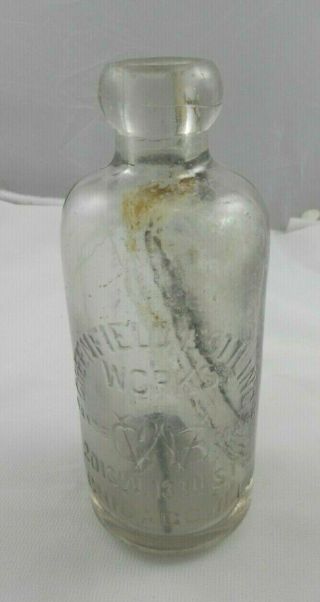 Vtg Greenfield Bottling Chicago Ill Il Hutchinson Bottle 2012 W 13th St