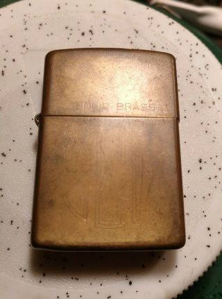 Vintage Zippo Lighter Solid Brass Bradford Pa 1932 1989