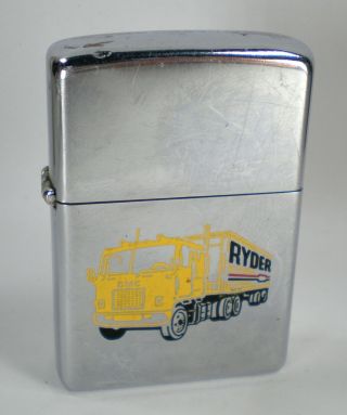 Vintage Ryder Tractor Trailer Truck Zippo Lighter