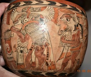 Pre Columbian Mayan Crypt Bowl,  Glyphs 5 - 6 " Prov