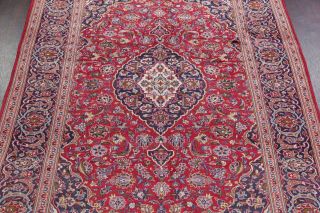 Vintage Traditional Floral Oriental Hand - Knotted 7 ' x10 Red Wool Area Rug 3