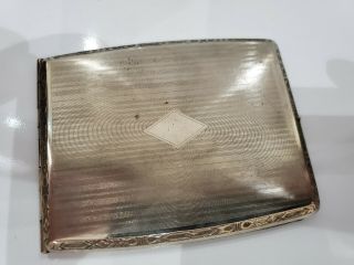 Vintage Elgin / Eam Silver Cigarette Case / Card Holder / Usa Made / 3 X 4 "