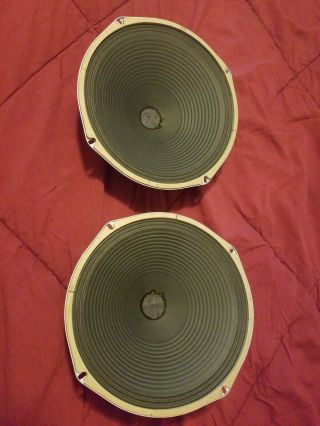2 Vintage Magnavox 12 " Alnico Instrument Speakers Matched Pair - 8 Ohm