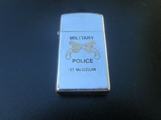 1980 Fort Mcclellan Military Police Zippo Lighter Anniston Alabama Mp Rare Old