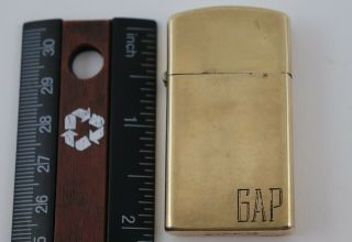 Vintage - 10k Gold Zippo Lighter - Gold Filled Slim Lighter " Gap "
