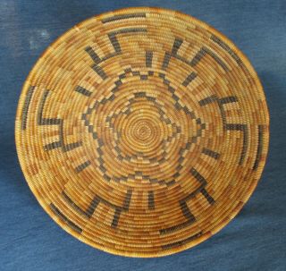 Antique Native American California Mission Indian Basket Very Finely Woven 10 "