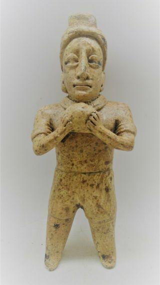 Museum Quality Ancient Mayan Pre Columbian Terracotta Worshipper 700ad
