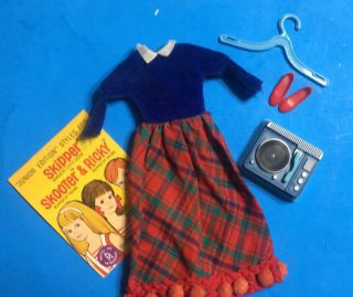 Vintage Skipper Barbie Doll Outfit Platter Party,  By Mattel.