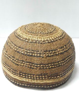 Antique Vintage Yurok (hupa) Indian Basket Hat Nw California - Xlnt
