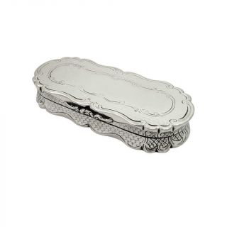 Antique Early Victorian Sterling Silver Snuff Box 1847