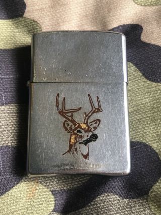 1978 Vintage Zippo Lighter Game Series Deer/buck Head