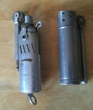 2 Wwii Antique Trench Lighter Austria No 4000 Streamline Dunhill Service