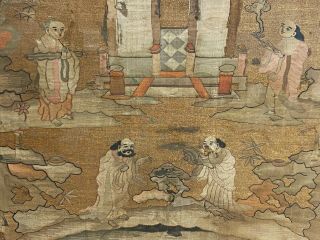 Large Antique Chinese Silk Kesi Panel Textile with Figures 3