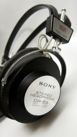 Sony Dr - 5a Vintage Wired Headphones Euc