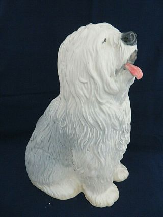 Vintage Old English Sheep Dog Ceramic Figurine Statue