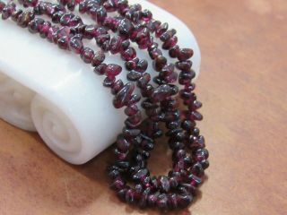 Vintage Purple Amethyst Polished Stone Nugget Beaded Necklace 16 " X
