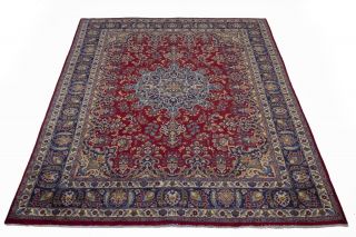 10X12 Semi Antique Traditional Red Floral Kashmar Oriental Rug Carpet 9 ' 9X12 ' 4 2